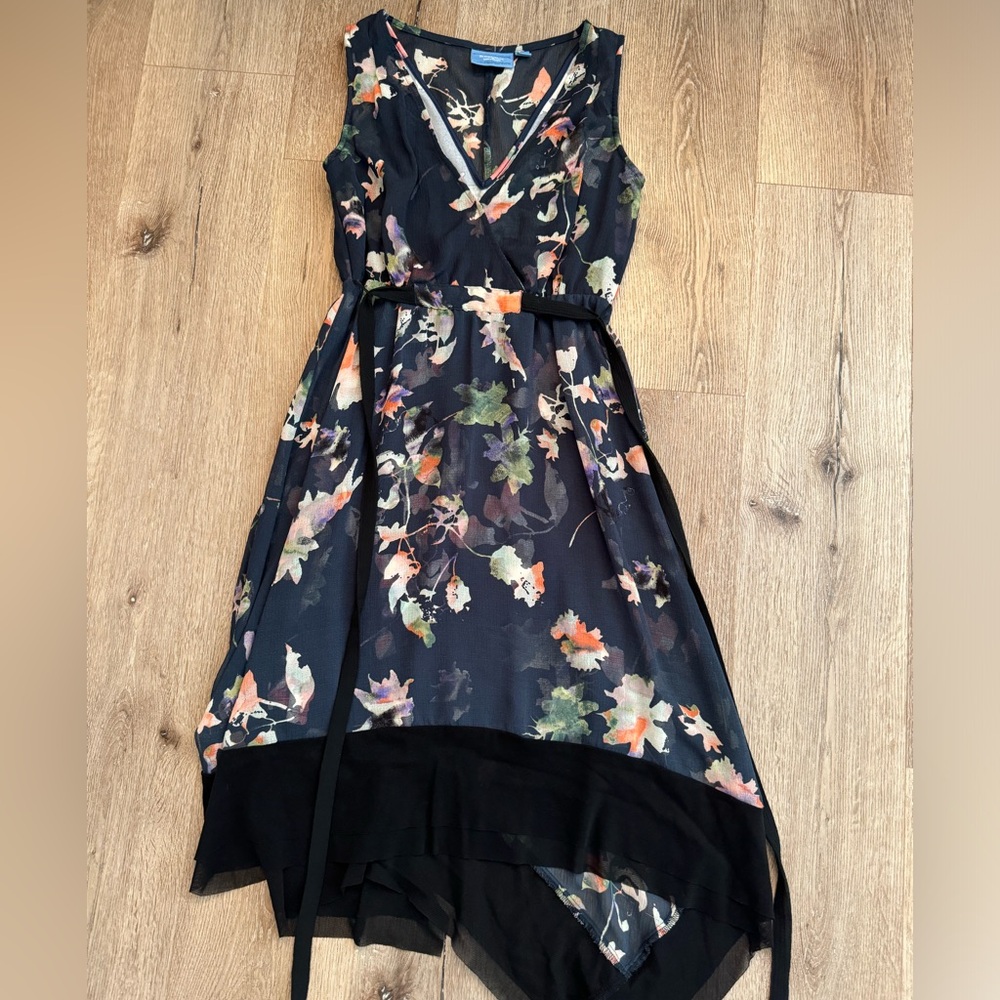 Simply Vera Vera Wang Floral Maxi Dress - Black and Multicolor